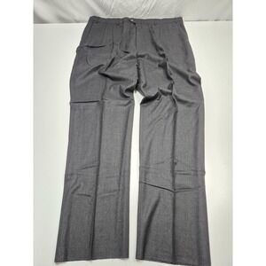 John Alexander Dress Pants Mens 46x36 Gray Wool Cashmere Pleated Unhemmed FLAW